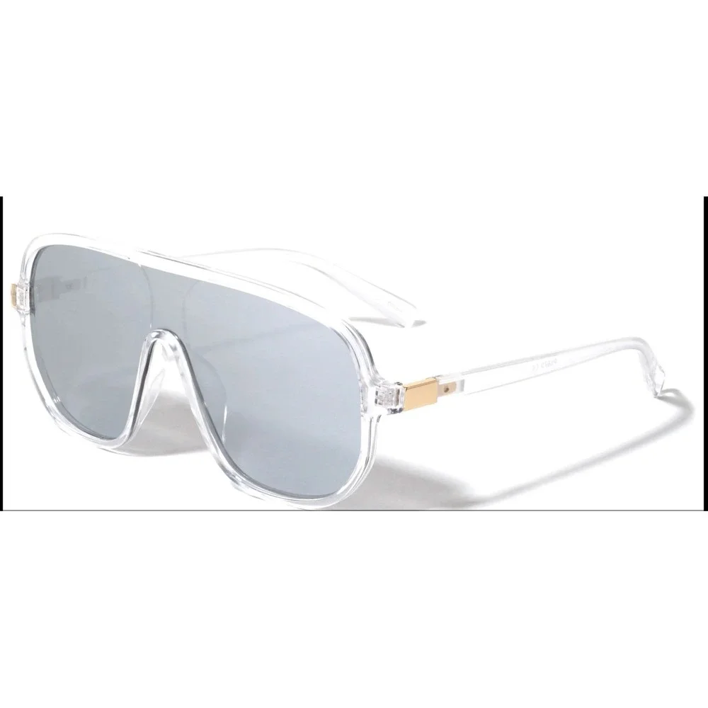 Sunglasses Silver Mirror Lens Outdoor Street Wear Trendy Shades Beach‎ Festival